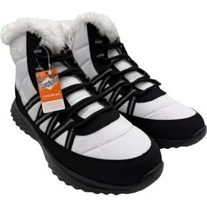 Tony Little Cheeks Health Tech Winter Boots Scotchgard Faux Fur White Black New